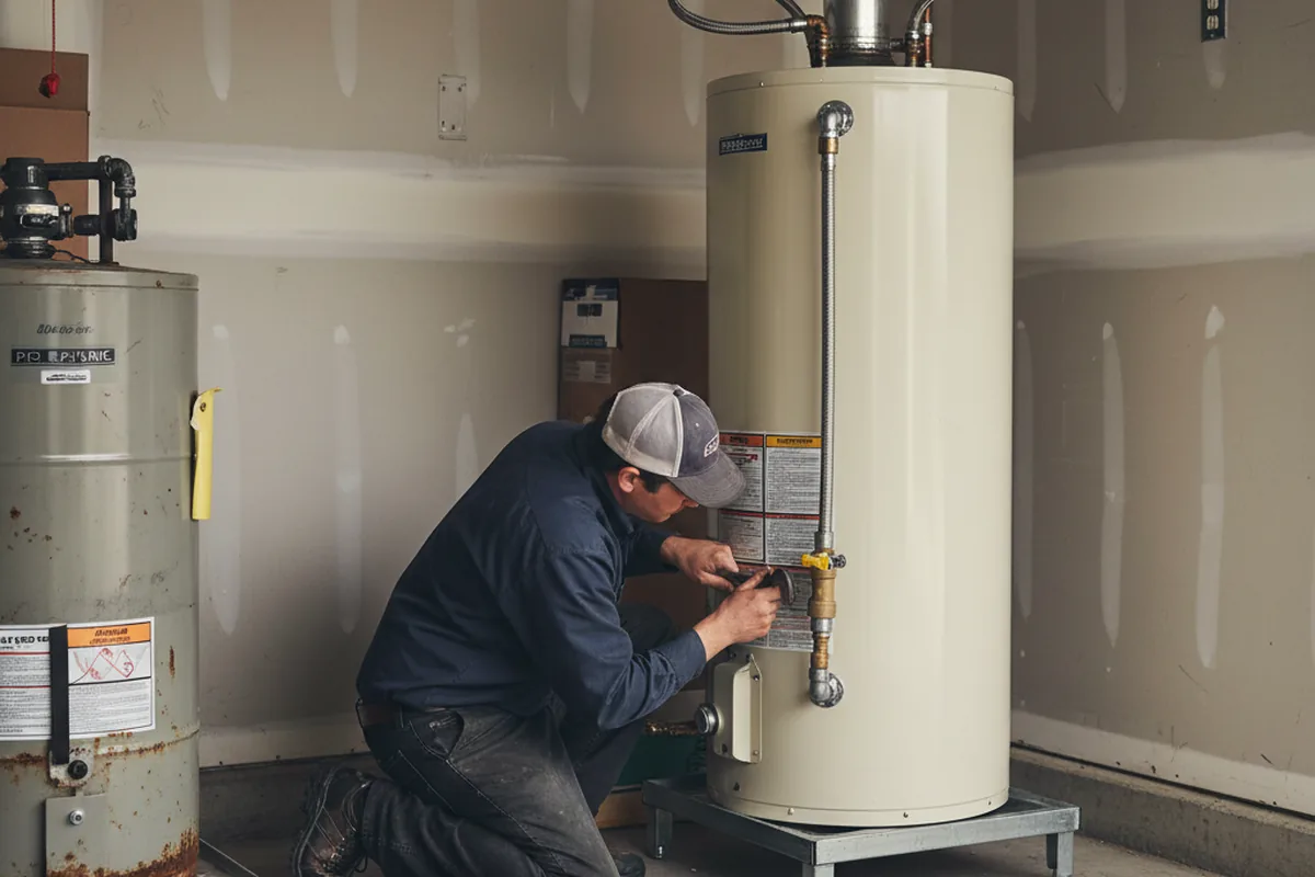 Water heater and shutoff valve replacement in Green Valley
