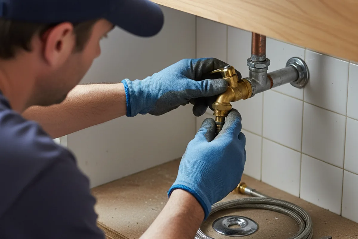 Shutoff valve and fitting work during Burst Pipe Repair in Green Valley